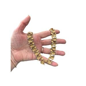 Vintage Gold Tone Rhinestone Necklace Flip Clasp Mid Century Restored & Ready